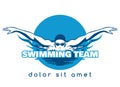 Swimming Team Vector Logo Royalty Free Stock Photo