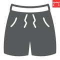 Swimming trunks glyph icon