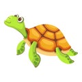 Swimming turtle icon, cartoon style Royalty Free Stock Photo