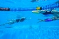 Swimming Underwater Warm-up Championships Royalty Free Stock Photo