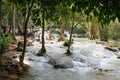 Swimming in the waterfalls above Luang Prabang