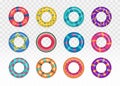 Set of swimming rings. Royalty Free Stock Photo