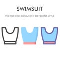 Swimsui icon pack isolated on white background. for your web site design, logo, app, UI. Vector graphics illustration and editable Royalty Free Stock Photo