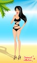 Swimsuit female collection, one-piece black swimsuit
