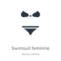 Swimsuit feminine icon vector. Trendy flat swimsuit feminine icon from woman clothing collection isolated on white background.