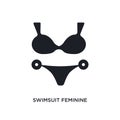 swimsuit feminine isolated icon. simple element illustration from woman clothing concept icons. swimsuit feminine editable logo