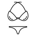 Swimsuit icon, outline style