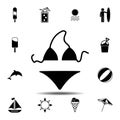 Swimsuit icon. Simple glyph vector element of Summer icons set for UI and UX, website or mobile application
