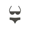 Swimsuit icon vector. Beach bikini symbol isolated. Trendy flat ui sign design. Swimsuit graphic pic