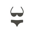 Swimsuit icon vector. Beach bikini symbol isolated. Trendy flat ui sign design. Swimsuit graphic pic