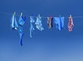 Swimsuit laundry on the clothes line