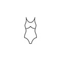 Swimsuit thin line icon. Swimsuit linear outline icon