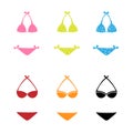 Swimwear icons Royalty Free Stock Photo