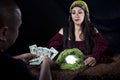 Swindler Fortune Teller Royalty Free Stock Photo