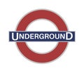 The famous London Underground sign vector illustration