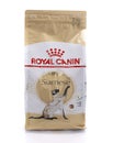 Packet of Royal Canin Siamese Adult Feline Nutrition cat food on a white background