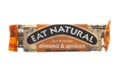 Eat Natural protein packed cruncy fruit and nut bar with almond and apricot and a yoghurt coating on