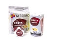 Tassimo Costa Coffee pods on a white background Royalty Free Stock Photo