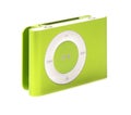 Green Apple iPod Shuffle on a white background