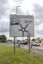 Road traffic sign for the Swindon Magic Roundabout road traffic sign