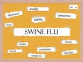 Swine Flu Corkboard Word Concept