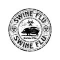Swine flu rubber stamp Royalty Free Stock Photo