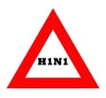 Swine flu warning sign Royalty Free Stock Photo