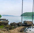 Swing beach at Samed island, Thailand Royalty Free Stock Photo