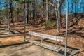 Swing bench in the park