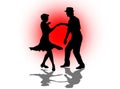 Swing Dance Couple , illustration Royalty Free Stock Photo