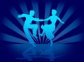 Swing Dance Couple , illustration Royalty Free Stock Photo