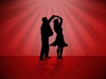Swing Dance Couple , illustration Royalty Free Stock Photo