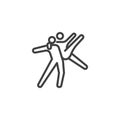 Swing dance line icon