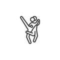 Swing dance line icon