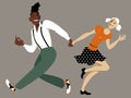 Swing dancing couple Royalty Free Stock Photo