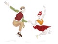 Swing Dancing Couple Royalty Free Stock Photo