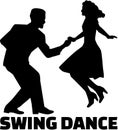 Swing dancing couple Royalty Free Stock Photo