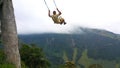 The Swing At The End Of The World Located At Casa Del Arbol, The Tree House In Banos, Ecuador Royalty Free Stock Photo