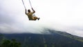 The Swing At The End Of The World Located At Casa Del Arbol, The Tree House In Banos, Ecuador Royalty Free Stock Photo