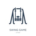 swing game icon in trendy design style. swing game icon isolated on white background. swing game vector icon simple and modern