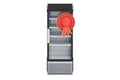Swing glass door merchandiser refrigerator with best choice badge, 3D rendering Royalty Free Stock Photo