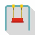 Swing icon, flat style Royalty Free Stock Photo