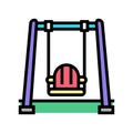 swing kindergarten color icon vector illustration Royalty Free Stock Photo