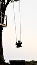 Swing over the abyss in Ecuador Royalty Free Stock Photo