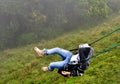 Swing over the abyss in Ecuador