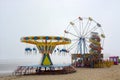 Beach funfair rides Royalty Free Stock Photo