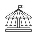 Swing ride vector icon, amusement park related line style Royalty Free Stock Photo