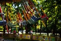 Swing seat carousel at amusement ride Royalty Free Stock Photo