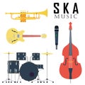 Swing Ska Electronic Latin Blues Jazz Country Reggae Rock Blues Music Vector Royalty Free Stock Photo