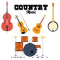 Swing Ska Electronic Latin Blues Jazz Country Reggae Rock Blues Music Vector Royalty Free Stock Photo